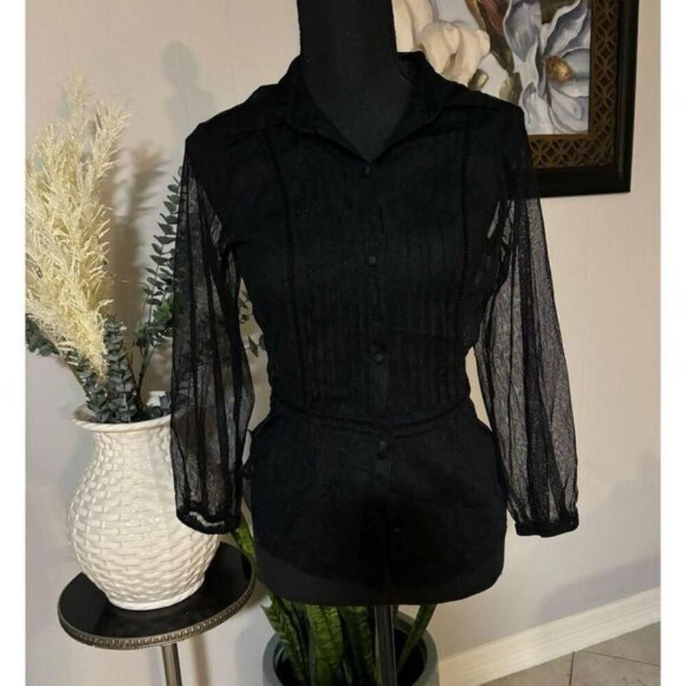 The Limited women's sheer‎ button up top size M